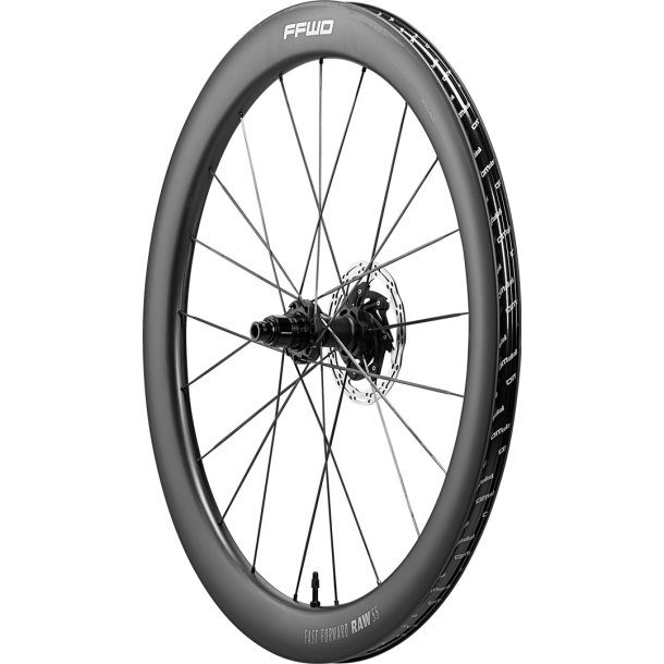 FFWD RAW55 - FCC - Carbon Spoke - Disc Brake Centerlock  Baghjul -  Shimano Body - Mat