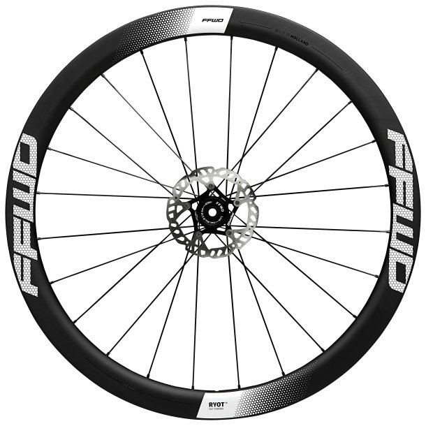 FFWD RYOT 44 - Team Tech Tubular - Disc CenterLock  - FFWD Nav  Forhjul - Logo Hvid