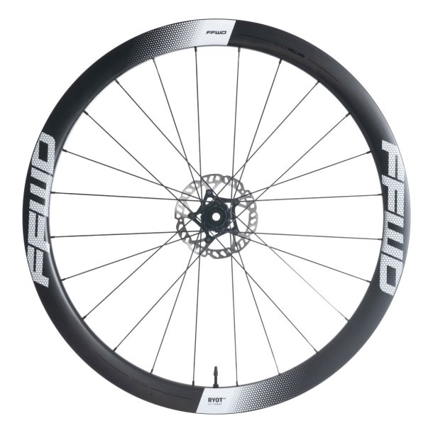 FFWD RYOT 44 - Full Carbon Clincher - Disc CenterLock  - FFWD Nav Baghjul - SRAM XDR Body - Logo Hvid