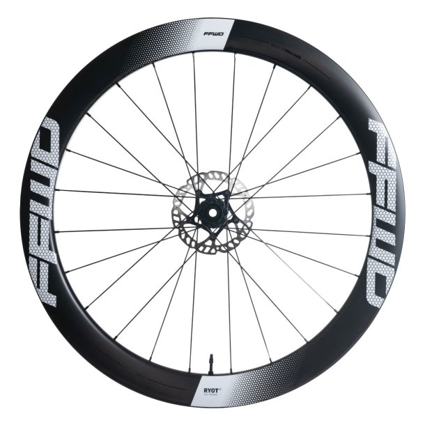 FFWD RYOT 55 - Full Carbon Clincher - Disc CenterLock  - DT240 Nav Baghjul - SRAM XDR Body - Logo Hvid